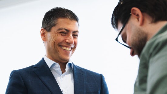 Dr. Golan discussing treatment options with a patient during consultation